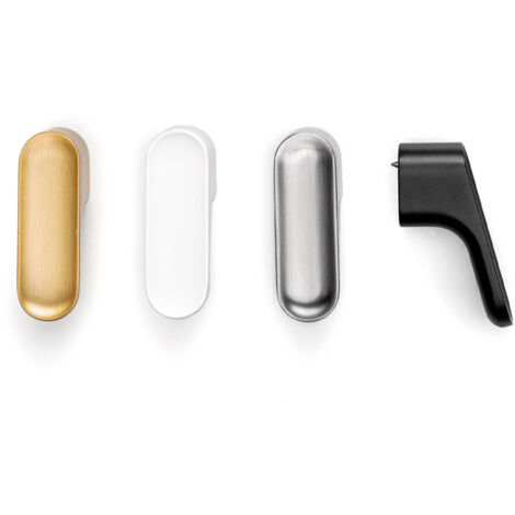 pomo zamak modelo luv 17x51 acabados niquel cepillado, blanco mate, negro mate, latón cava acabado latonado