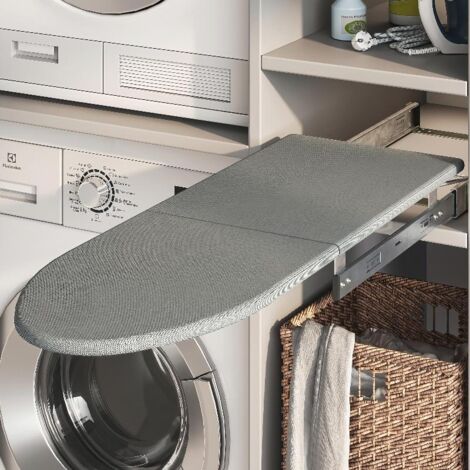 emuca tabla de planchar plegable y extraíble para mueble iron 2, acero y madera