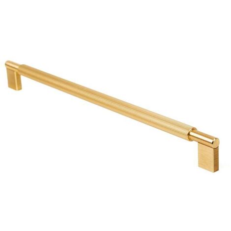 tirador aluminio modelo arpa acabados efecto inox, laton cepillado, negro cepillado acabado laton cepillad dist. agujero dist. 320mm.