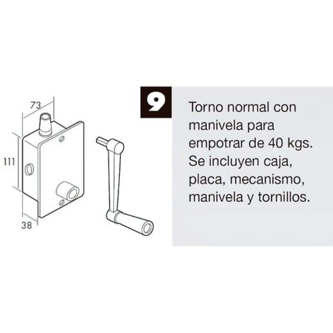 MANIVELA HEXAGONAL PARA TORNO DE PERSIANA en accesorios de persiana…