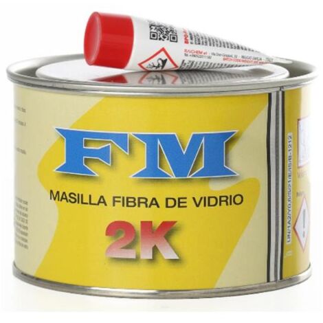 FM masilla fibra vidrio lata 350 ml , Masilla fibra de vidrio FM De dos componentes (con catalizador), para rellenar agujeros, juntas, etc Aplicable sobre cualquier fondo