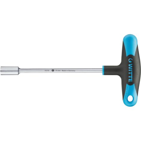 Llave de vaso hexagonal WITTE PRO 10 mm Hexagonal Forma de T (1/2)