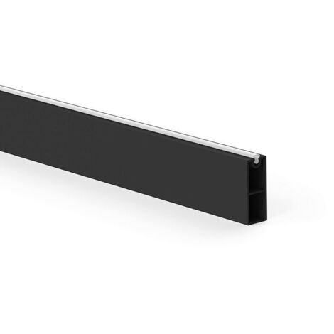 HERRAJES ALK tubo stor alum.negro rectangular 30-12 3m. , 0BARRA