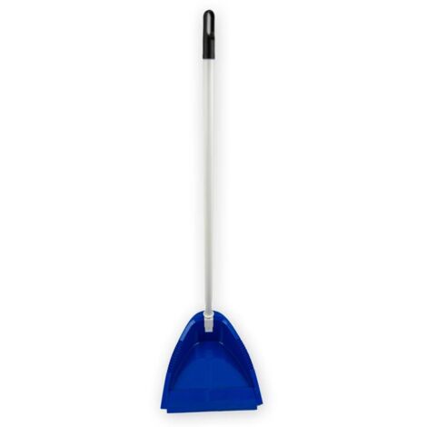 Recogedor Plegable Antivuelco Azul con Palo Metálico