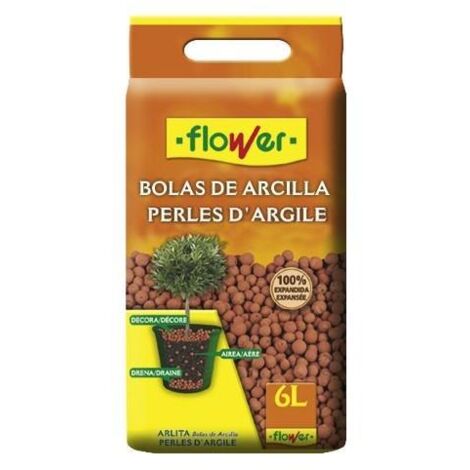 FLOWER STYLE Bolas de Arcilla Roja para Macetas y Jardineras, 6