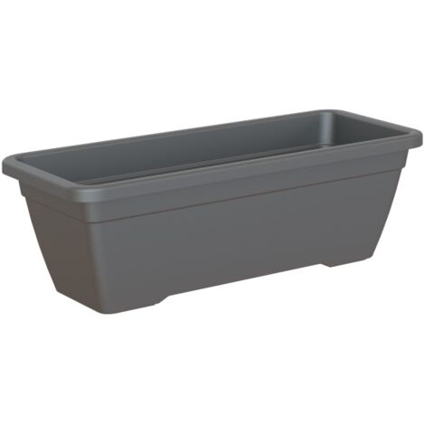 PLASTICFORTE jardinera 100x43,5x39,5 antracita 1176835 , Jardinera 100x43,5x39,5 antracita 1176835 Jardinera de plastico de color antracita de 1,00 mts de largo x 0,435 mts de