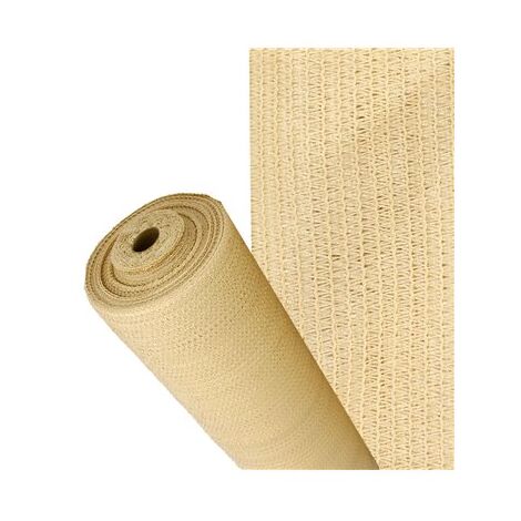 SATURNIA Malla Sombreo Rollo 1.0 x 50 Metros, Reduce Radiación, Protección Jardín y Terraza, Regula Temperatura, Color Beige