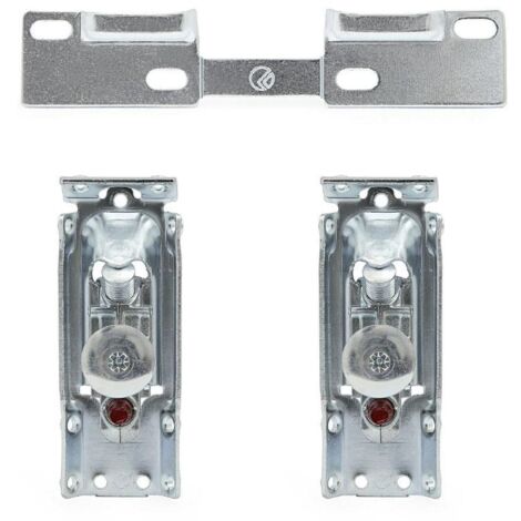 juego colgador libra h1 zincado con placa fijacion por tornillos  (2colgadores + 1placa doble)