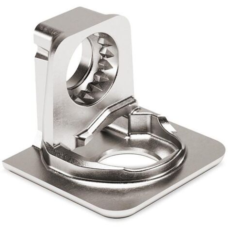 soporte lateral zamak pk2 con taladro ø6mm acabado niquel espesor 29
