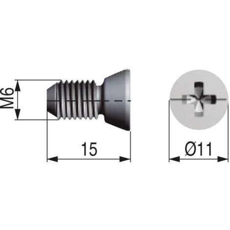 ITALIANA FERRAMENTA tornillo union m6x15,3 zincado p/excentrica vis