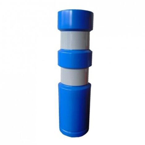 baliza plastico 200x750mm reflex azul utiliza llave 390.4,taco y broca 14mm.