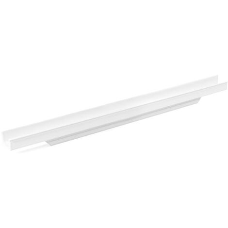 tirador de aluminio para embutir jey 2. aluminio. blanco mate - viefe largo long. 297mm.