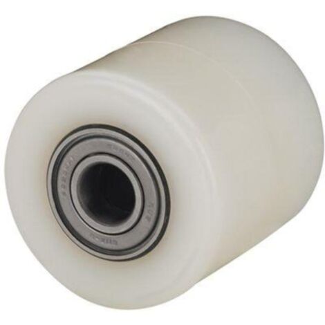 rodillo transpaleta knb82-25-60 nylon blanco extrafuerte eje bolas (1/2)