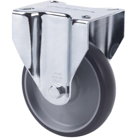 RUEDAS ALEX rueda fija  17zvl80-pgzn poliamix-goma gris inyect.eje liso (1/2)