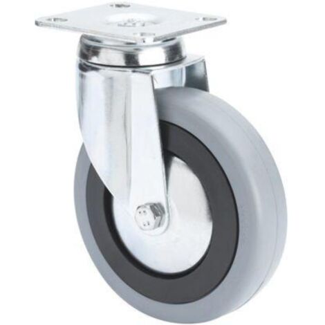 rueda giratora placa 10bha125cp-pgasb poliamix-goma gris eje bolas (1/2)