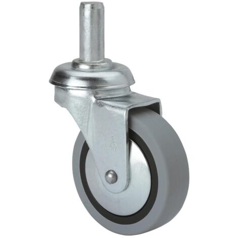 rueda giratora espiga lisa m12x29 33bsr60cp-pgi poliamix-goma gris eje liso