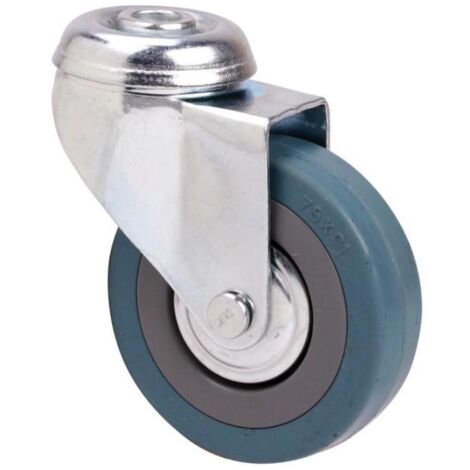 rueda giratora agujero m10 310-050-4 cp poliamix-goma gris eje liso