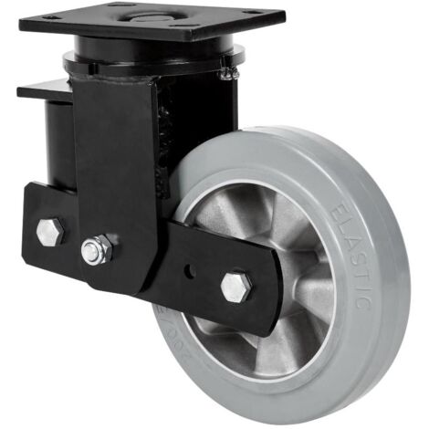 rueda giratora placa 10hlsb200-degb suspension goma gris elastica eje bolas (1/2)