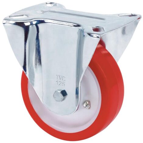 RUEDAS ALEX rueda fija  17tvc125-po nylon blanco-poliur.rojo eje liso (1/2)