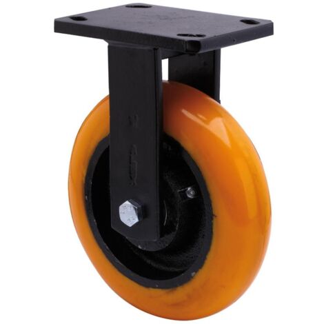 rueda fija  17hlb150-huab hierro-poliur.naranja eje bolas balona (1/2)