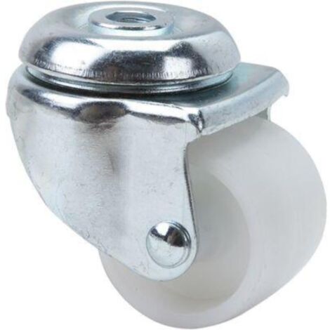 rueda giratora agujero m10 21ibs40-kp poliamix blanco eje liso