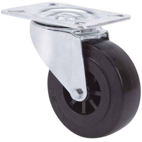 rueda giratora placa 10tvc125-tpgb nylon negro-goma negra eje bolas (1/2)