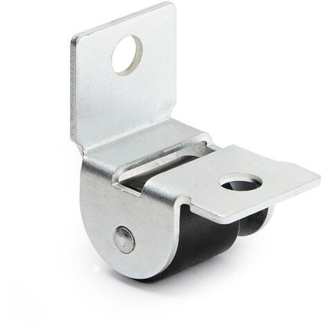 rueda fija kety a/nylon d16 h19 p/nido c/soporte acero zincado, forma escuadra. (1/2)