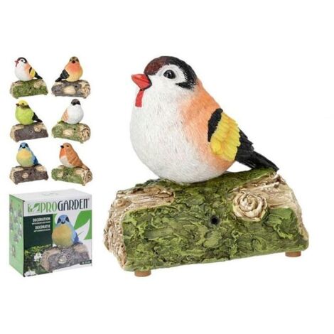 PAJARO TRONCO CON SONIDO 13CM SURTIDO