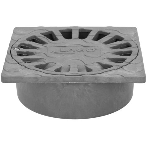 sumidero sifónico pvc  25x25 cm. salida de ø 90 / 110 mm. desagüe, desaguadero, tragadero, alcantarilla,