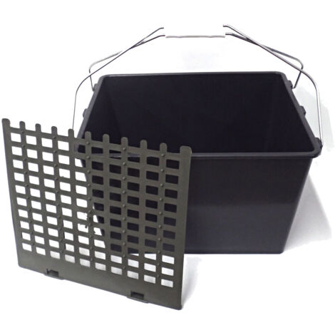 pintor cubo cubeta negra 16 l 35x28 21.5 cm alto 2 asas+rejilla
