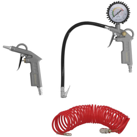 WOLFPACK LINEA PROFESIONAL Kit Accesorios Para Compresor 3 Piezas Con Enganche Rapido, Juego de Herramientas Neumaticas Para Compresor.