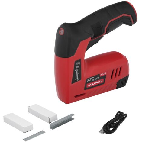 Clavadora Grapadora Recargable, Pistola Grapas y Clavos, Clavadora a Bateria, 1.500 mAh, 40 Grapas Minuto Con Grapas y Clavos (1/5)