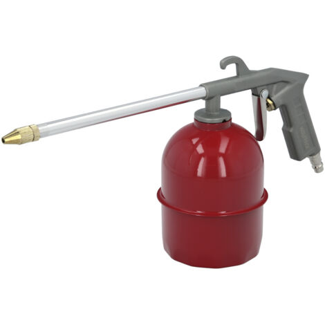 WOLFPACK LINEA PROFESIONAL Pistola Petrolear Neumatica Con Deposito Inferior y Adaptador Rapido, Pistola Limpieza Motores, Pistola Petrolear Neumatica