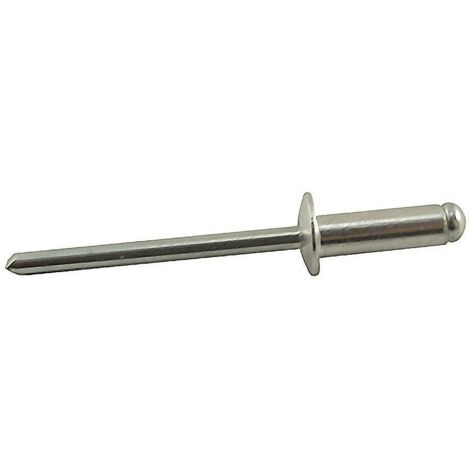 WURKO remaches acero 4,8x12mm cabeza aluminio  caja 500 , Remache. - Remache de acero y cabeza de aluminio. - 4.8 x 12 mm. Largo 40 mm. - Gris. - Caja 1200 g. - Contenido 500 unida