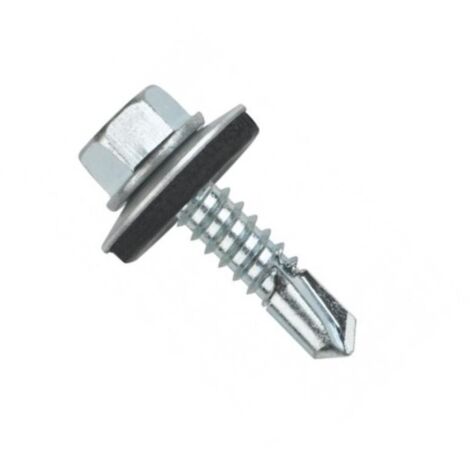 tornillo broca rosca chapa cabeza hexagonal din 7504-k arandela p-16 zincado larg.r/chapa 25mm ø rosca chapa 5.5mm