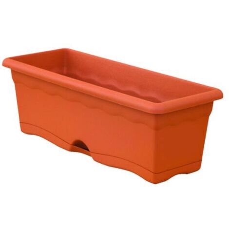 PLASTICFORTE jardinera 60x20x17,5 cm terracota 11905 , Jardinera 60x20x17,5 cm terracota 11905. -Marca: Plasticforte. - Jardinera balconera plástica 60 sin soporte. -Jardinera balc