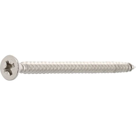 tornillo rosca madera cabeza plana pozidriv inoxidable din 7505-a largo 20mm diámetro 3mm (caja 1000)