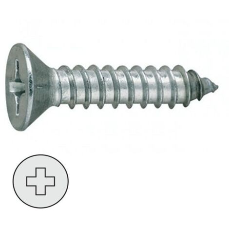 tornillo rosca chapa cabeza plana din 79 larg.r/chapa 45mm ø rosca chapa 4.2mm