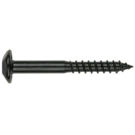 tornillo rosca madera inviolable negro largo 90mm diámetro 7mm