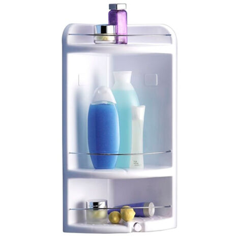 TOYMA rinconera baño star blanca , Rinconera baño Star blanca. -Marca: Toyma. -Para artículos de baño. -Con ranuras para escurrir el agua. -Con rejilla porta guantes. -Fabricada co