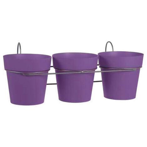 EDA macetas toscane 15 cm &43 soporte moradas lote 3 , Lote 3 macetas Toscane 15 cm &43 soporte moradasResistencia contra heladas y rayos UVHecho en franciaExcelente para u
