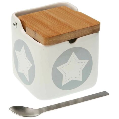 AZUCARERO CERAMICA NORD STAR + CUCHARA VERSA