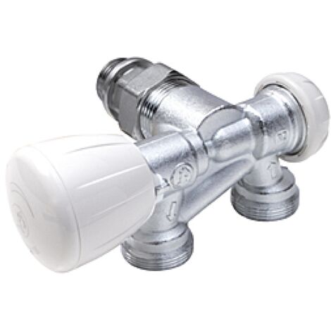 Válvula monotubo termostatizable vertical izquierda de doble reglaje Giacomini R358M1 1/2"x16
