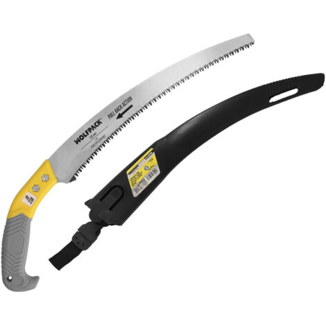 WOLFPACK LINEA PROFESIONAL Serrucho Podar Curvo Mango TPR JD-330 Mm