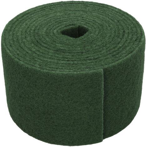 Rollo de estropajo profesional abrasivo 14x600cm fabricado en fibra color verde (1/5)
