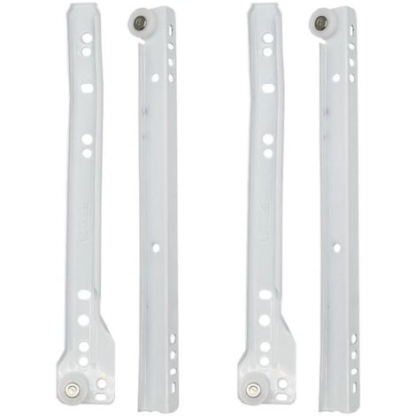 BECUSA guia cajones 1.2 mm blanca 550 mm , Guía caída 1,2 mm 550 mm Becusa Solución práctica y resistente diseñada para facilitar el deslizamiento eficiente de cajones en una a