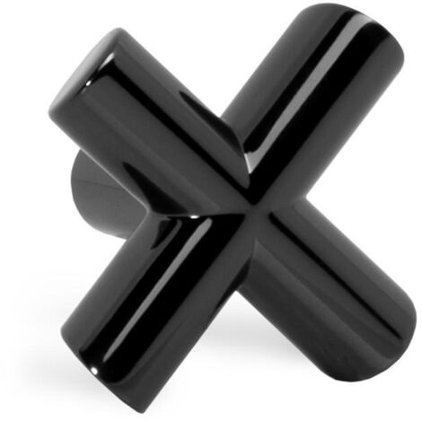 pomo zamak equis 40x40 acabado cromo, latonado, negro, blanco mate, negro mate, cobre acabado negro