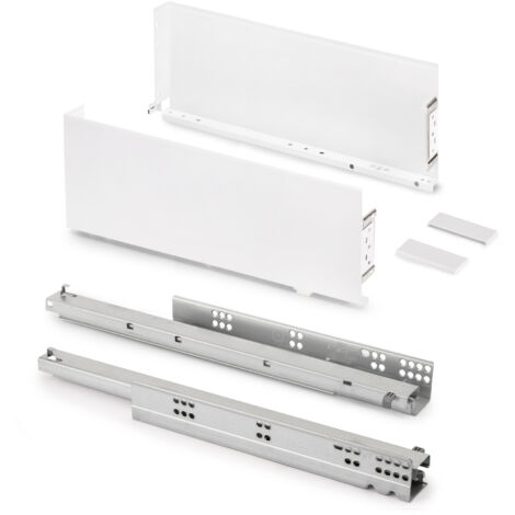 emuca cajón exterior simplex 25kg de altura 159mm, profundidad 440mm, acero, pintado blanco