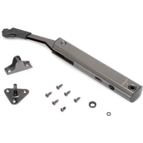 emuca compás para puertas elevables altius one, rango de fuerza 940-1710, acero, titanio