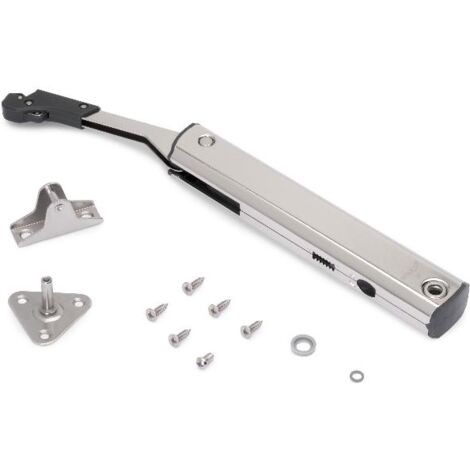 emuca compás para puertas elevables altius one, rango de fuerza 940-1710, acero, niquelado